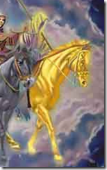 Cavalo amarelo bíblico visto no Egito